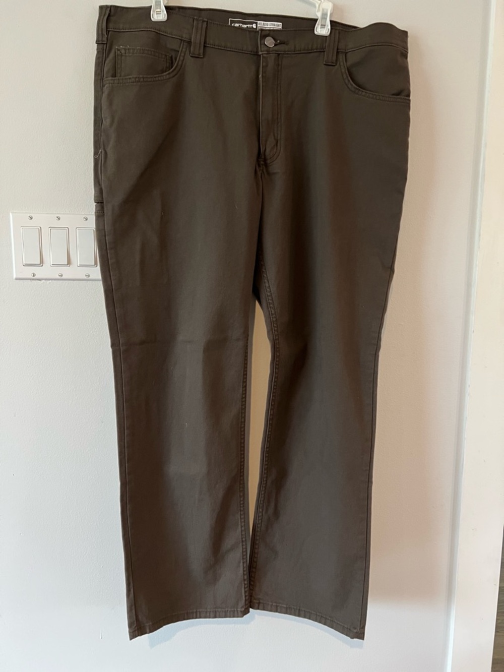 Carhartt Relaxed Straight Rigby Pant Men's 38 x 30 Brown Rugged Flex Workwear